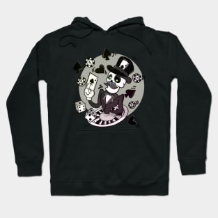 Casino Blackjack Dealing Poker Playing Skull Hoodie